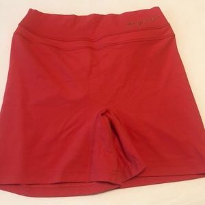 Gymshark Whitney High Rise shorts cyber red
